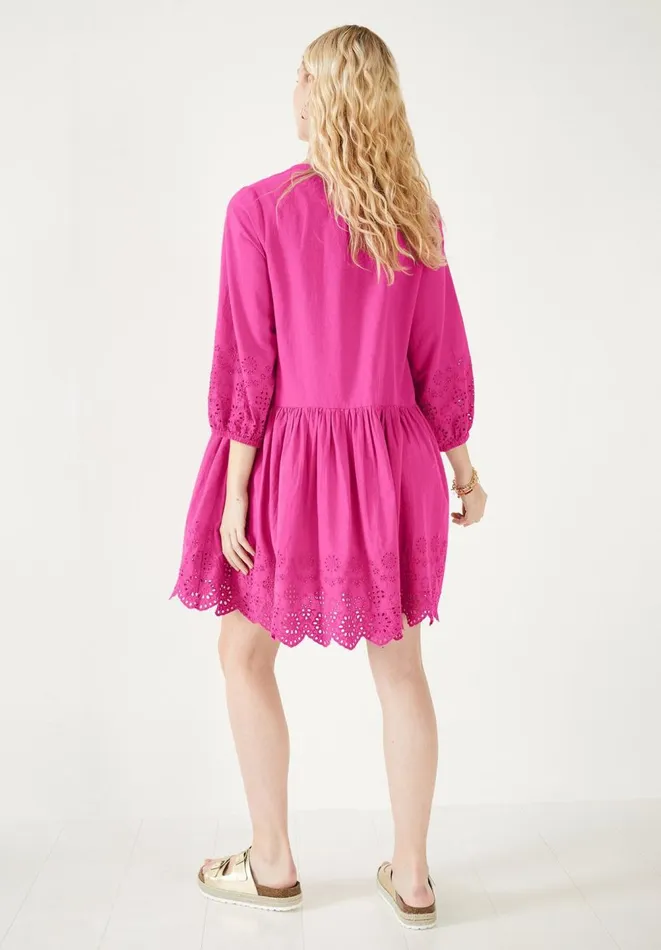 Hush Dresses Women Soleil Broderie Smock Dress Pink Hush Dresses Women Soleil Broderie Smock Dress Pink