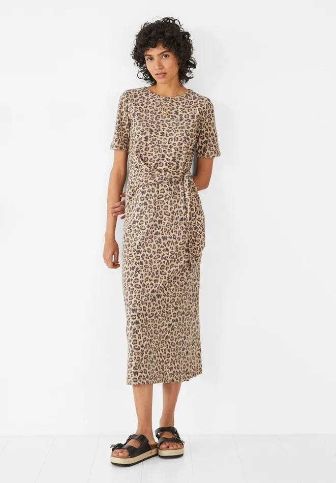 Hush Dresses Women Suzie Midi Jersey Dress True Leopard