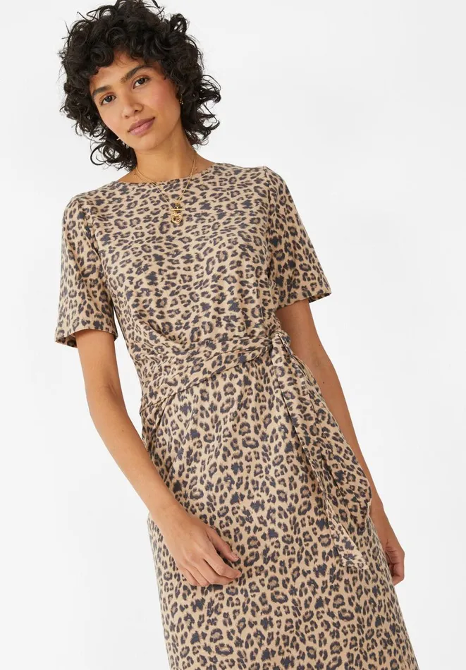 Hush Dresses Women Suzie Midi Jersey Dress True Leopard