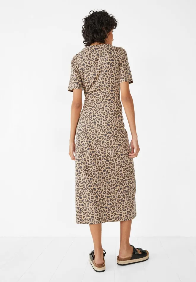 Hush Dresses Women Suzie Midi Jersey Dress True Leopard