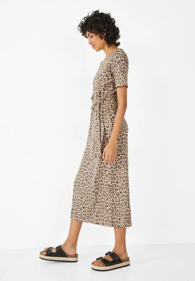 Hush Dresses Women Suzie Midi Jersey Dress True Leopard