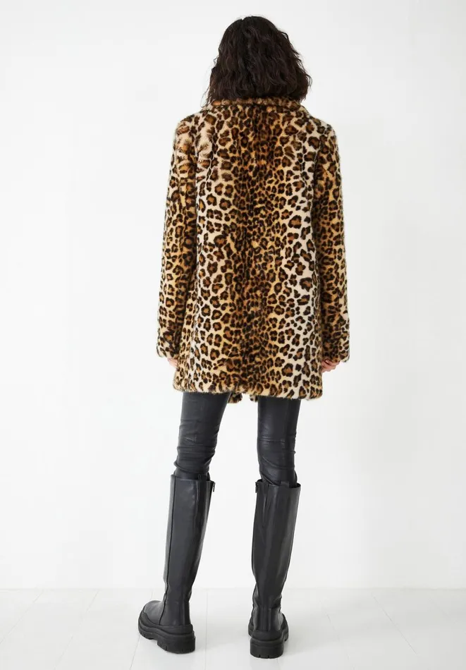 Hush Jackets and Coats Women Manon Faux Fur Coat Leopard Natural Hush Jackets and Coats Women Manon Faux Fur Coat Leopard Natural