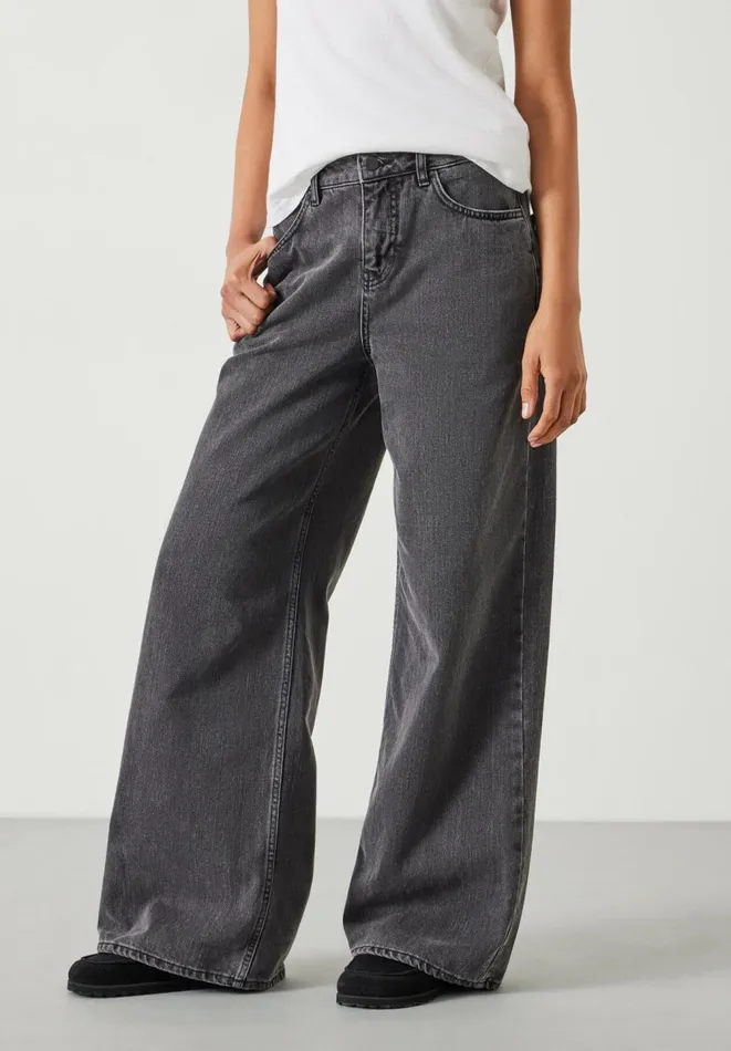 Hush Jeans Women Abi Wide Leg Jeans Washed Grey
