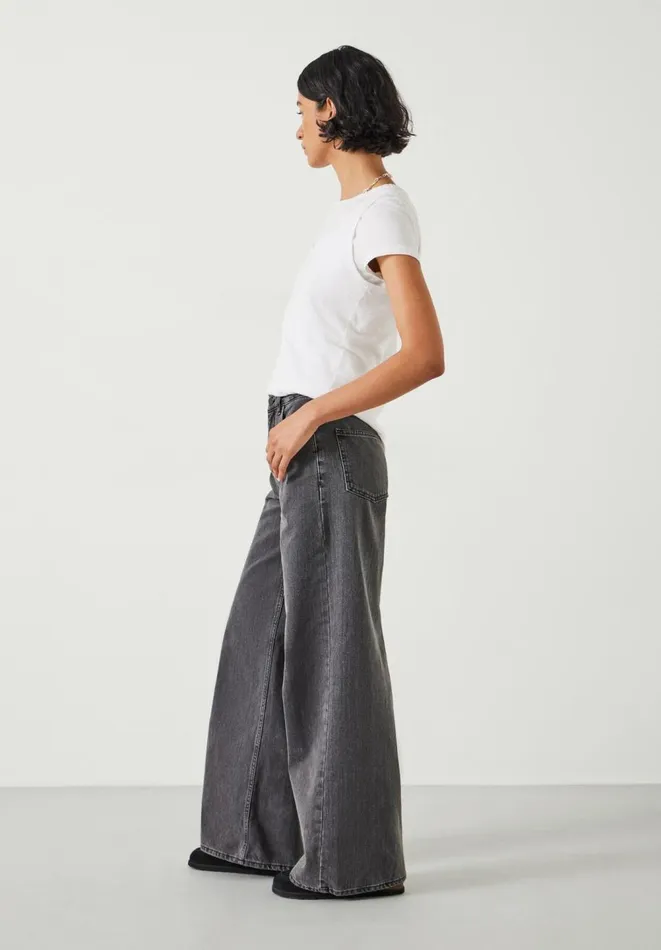 Hush Jeans Women Abi Wide Leg Jeans Washed Grey