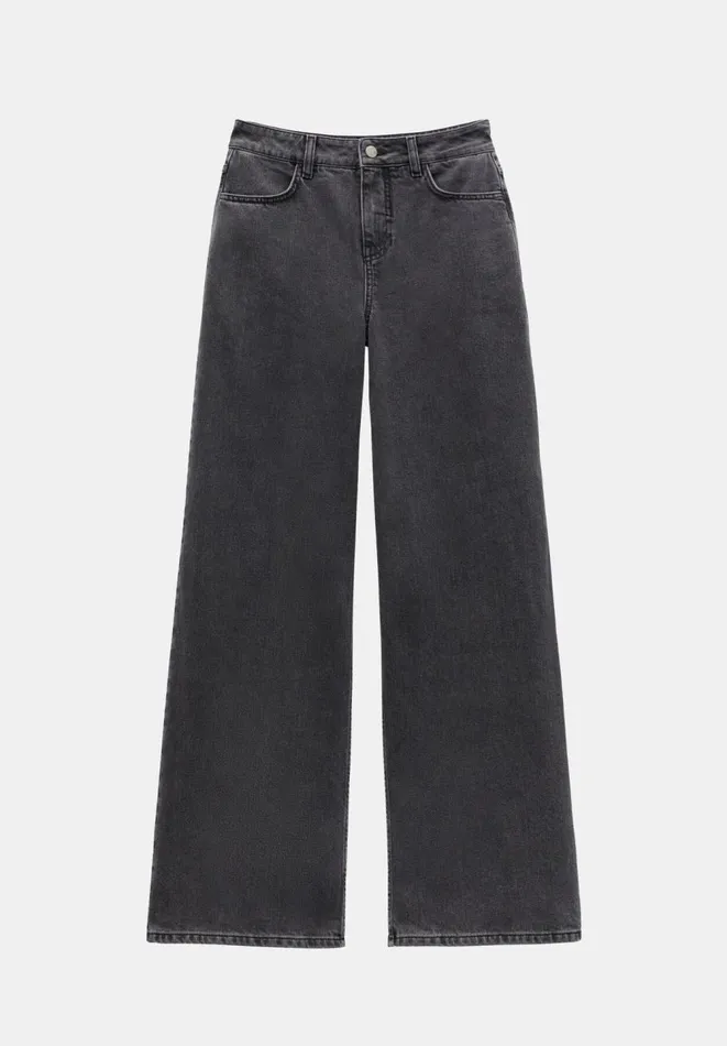 Hush Jeans Women Abi Wide Leg Jeans Washed Grey