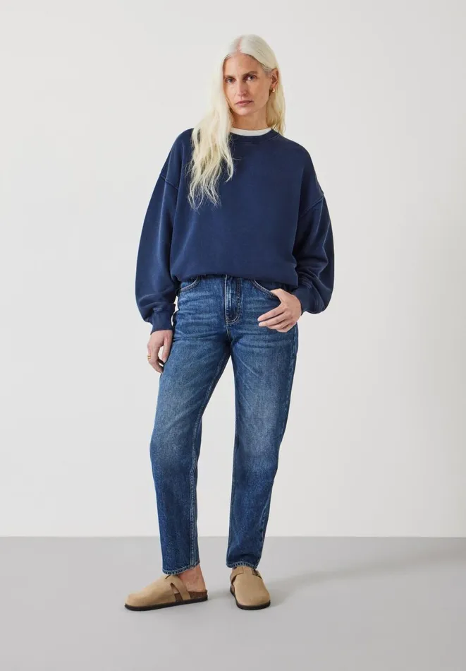 Hush Jeans Women Alex Straight Leg Jeans Mid Authentic Blue