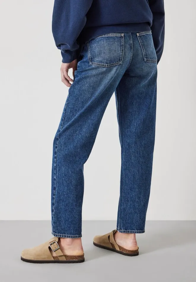 Hush Jeans Women Alex Straight Leg Jeans Mid Authentic Blue