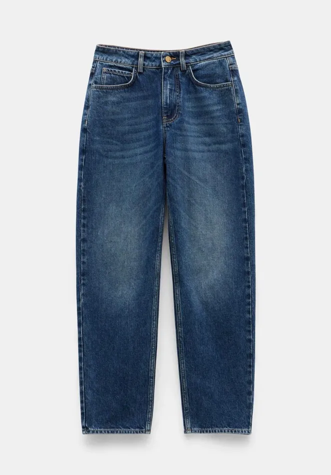 Hush Jeans Women Alex Straight Leg Jeans Mid Authentic Blue