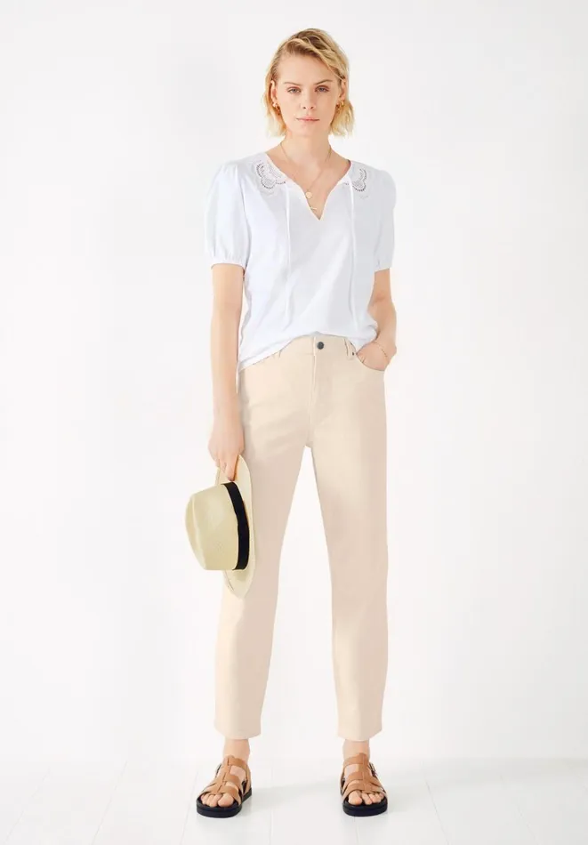 Hush Jeans Women Esther Barrel Leg Jeans Natural Denim