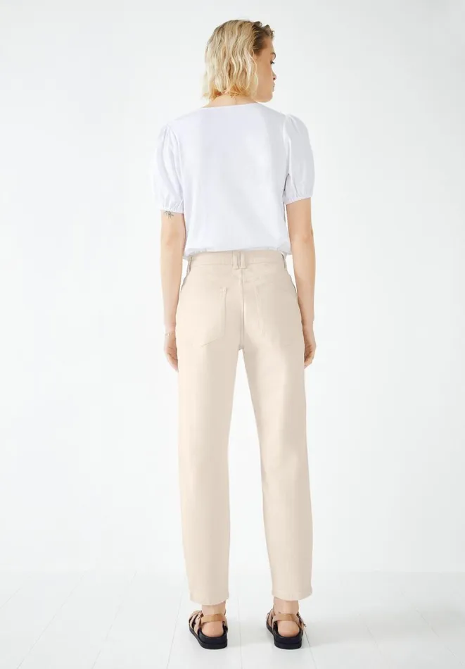 Hush Jeans Women Esther Barrel Leg Jeans Natural Denim