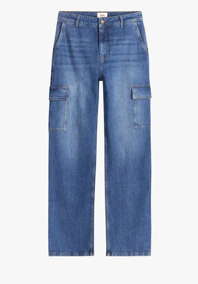 Hush Jeans Women Jenny Cargo Jean Mid Authentic Wash