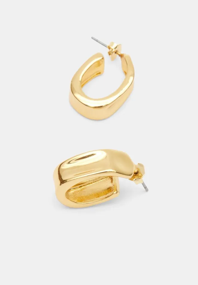 Hush Jewellery Women Paloma Angular Hoop Earrings Gold 8211 Jewellery