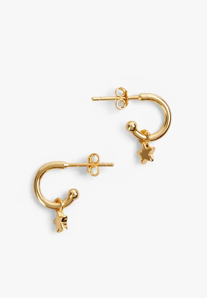 Hush Jewellery Women Star Drop Earrings Gold