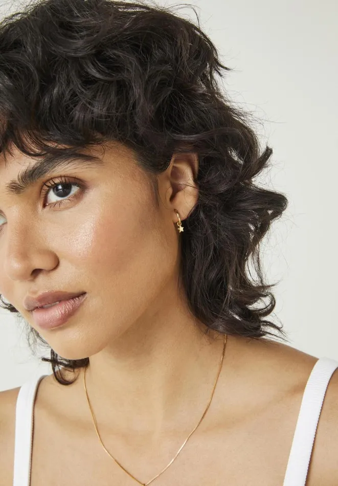 Hush Jewellery Women Star Drop Earrings Gold