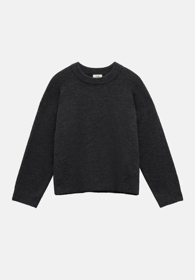 Hush Jumpers and Cardigans Women Faris Crew Neck Wool Blend Jumper Charcoal Marl Hush Jumpers and Cardigans Women Faris Crew Neck Wool Blend Jumper Charcoal Marl