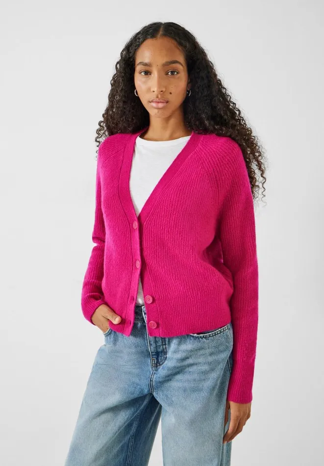 Hush Jumpers and Cardigans Women Riva Ribbed Cardigan Magenta