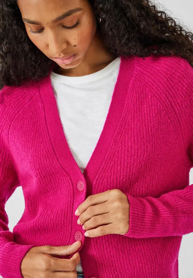 Hush Jumpers and Cardigans Women Riva Ribbed Cardigan Magenta