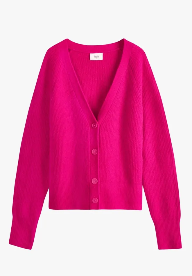 Hush Jumpers and Cardigans Women Riva Ribbed Cardigan Magenta