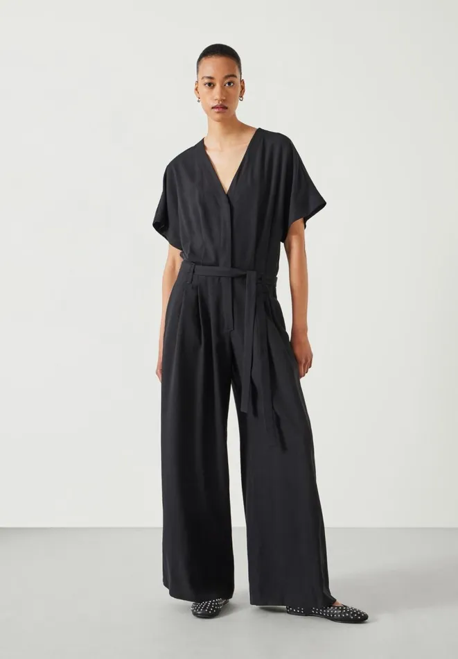 Hush Jumpsuits Women Marie Pleat Jumpsuit Black