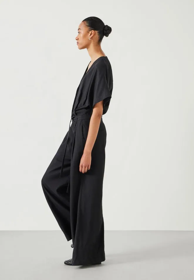 Hush Jumpsuits Women Marie Pleat Jumpsuit Black
