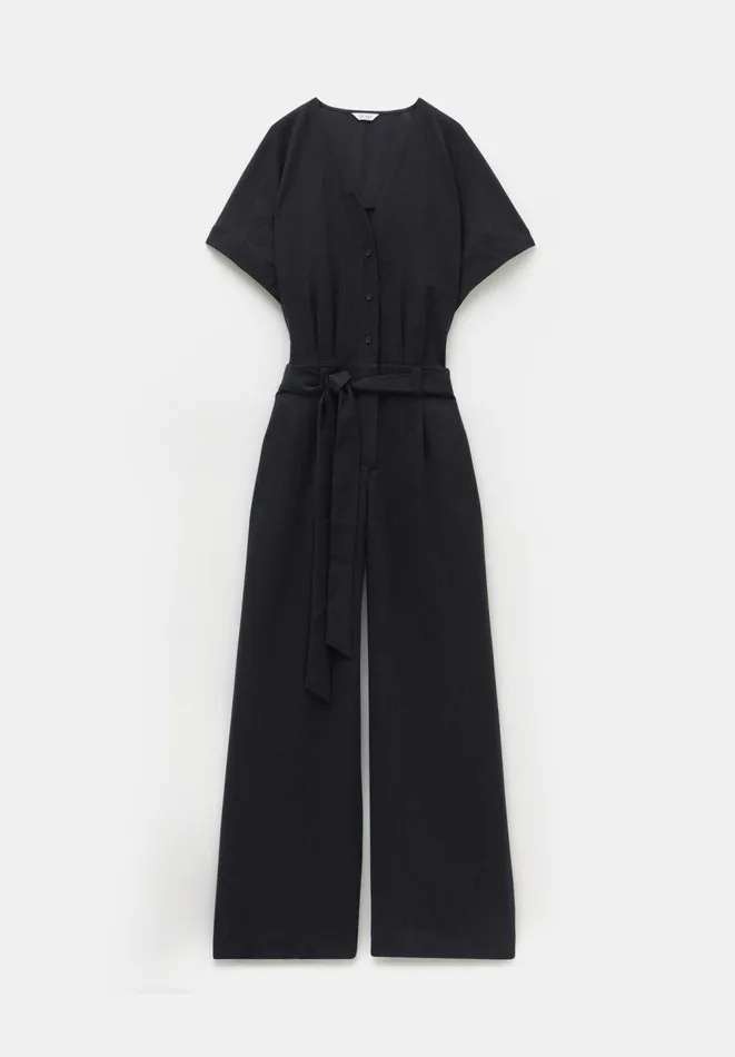 Hush Jumpsuits Women Marie Pleat Jumpsuit Black