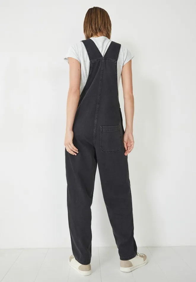 Hush Jumpsuits Women Wilder Dungarees Washed Black