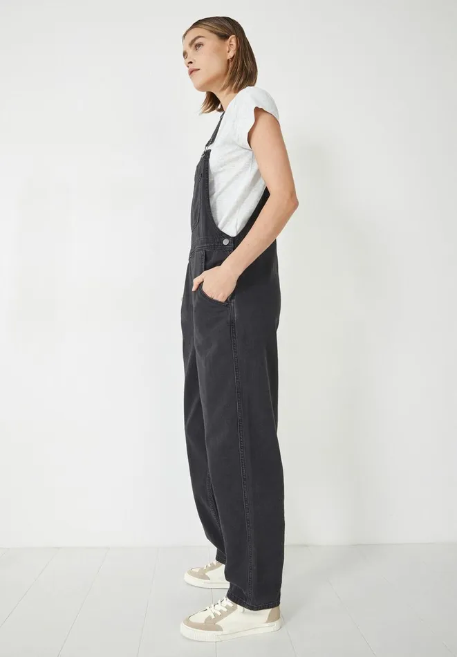 Hush Jumpsuits Women Wilder Dungarees Washed Black