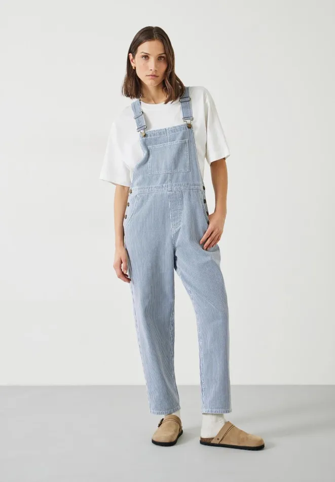 Hush Jumpsuits Women Wilder Striped Dungarees Blue White