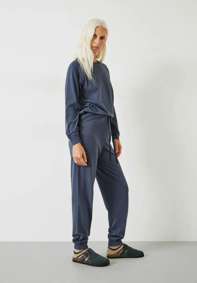 Hush Pyjamas and Nightwear Women Joelle Crew Jersey Pyjamas Washed Blue