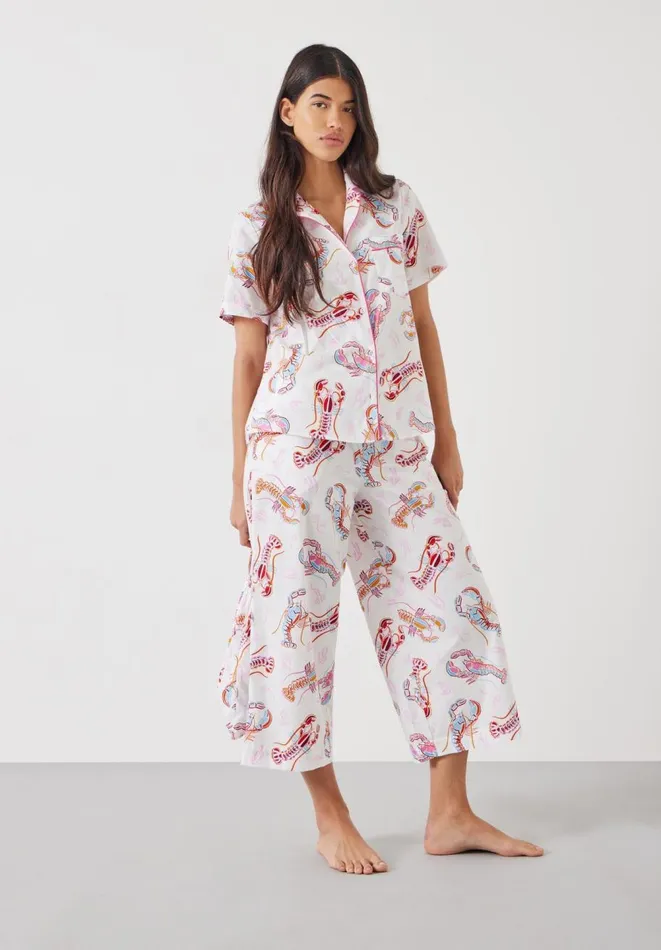 Hush Pyjamas and Nightwear Women Lyla Cotton Culotte Pyjamas Under The Sea