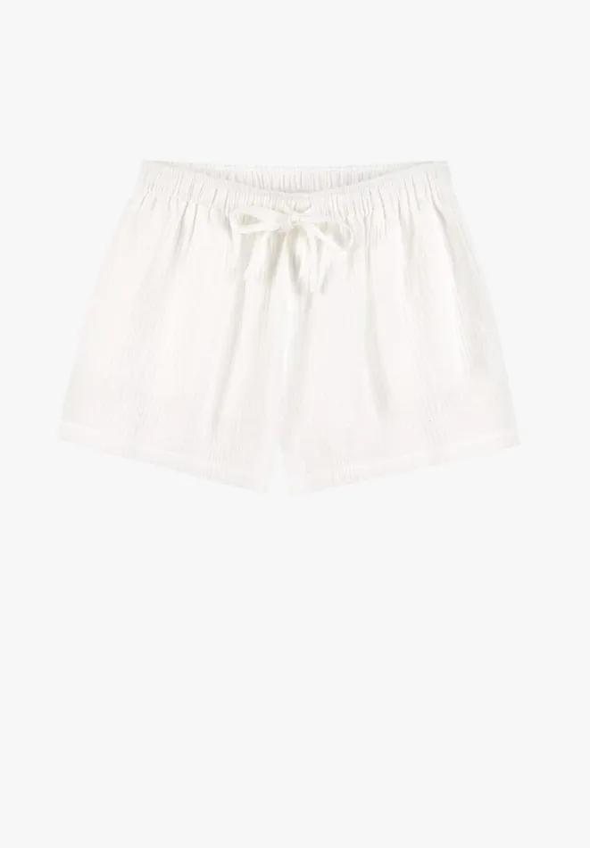 Hush Pyjamas and Nightwear Women Mazie Cotton Pyjama Shorts White Hush Pyjamas and Nightwear Women Mazie Cotton Pyjama Shorts White