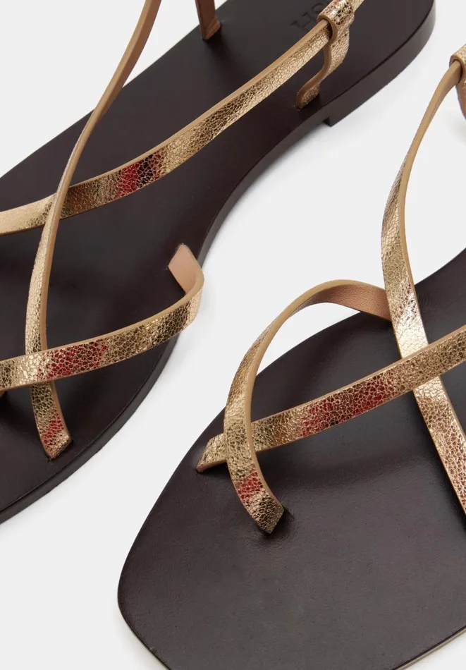 Hush Sandals Women Suzie Strappy Sandal Gold Metallic