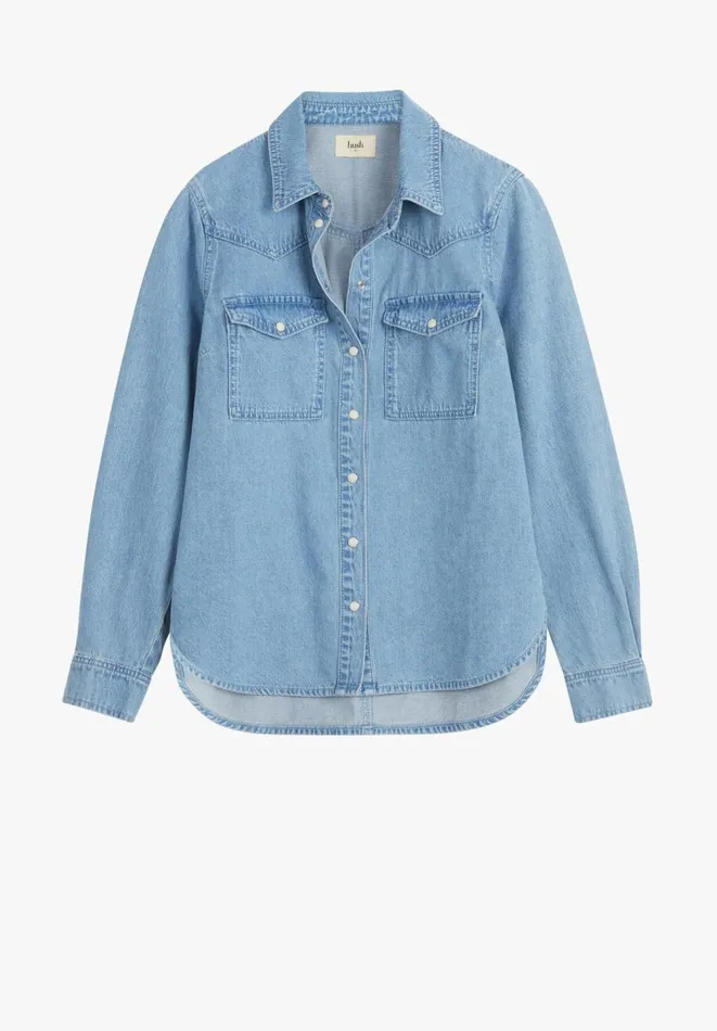 Hush Shirts and Blouses Women Dina Relaxed Denim Shirt Blue Denim