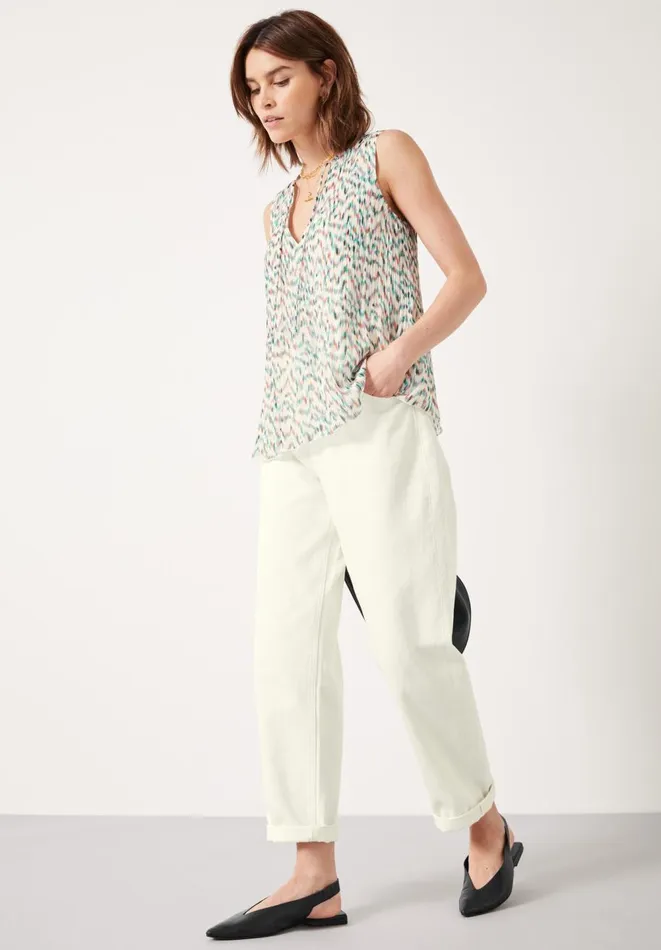 Hush Shirts and Blouses Women Isabel Pleated Top Digital Ikat Multi