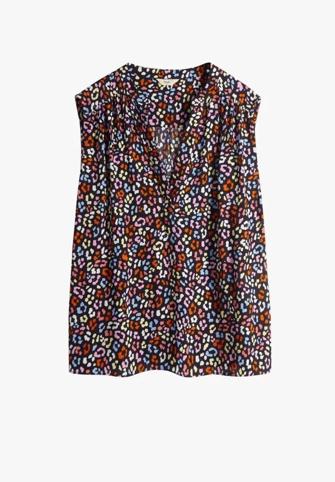 Hush Shirts and Blouses Women Kayla V Neck Blouse Soft Leopard Blackmulti Hush Shirts and Blouses Women Kayla V Neck Blouse Soft Leopard Blackmulti