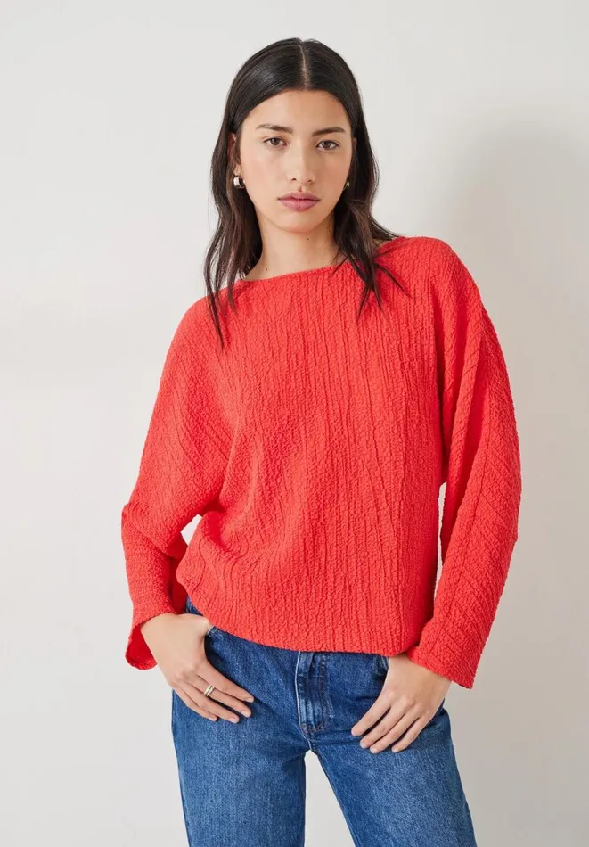 Hush Shirts and Blouses Women Kirra Oversized Textured Blouse Bright Red