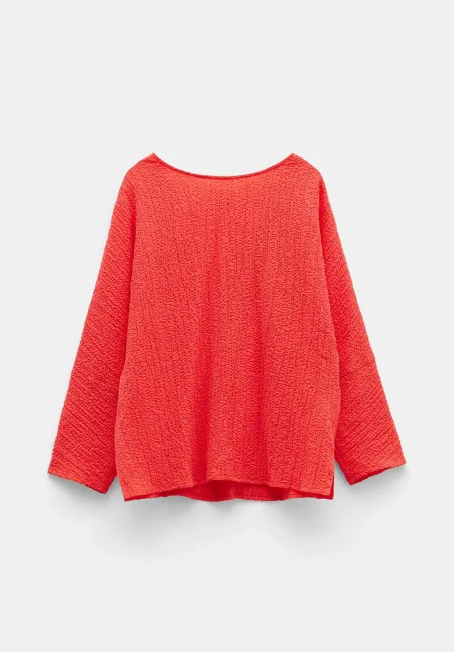 Hush Shirts and Blouses Women Kirra Oversized Textured Blouse Bright Red Hush Shirts and Blouses Women Kirra Oversized Textured Blouse Bright Red