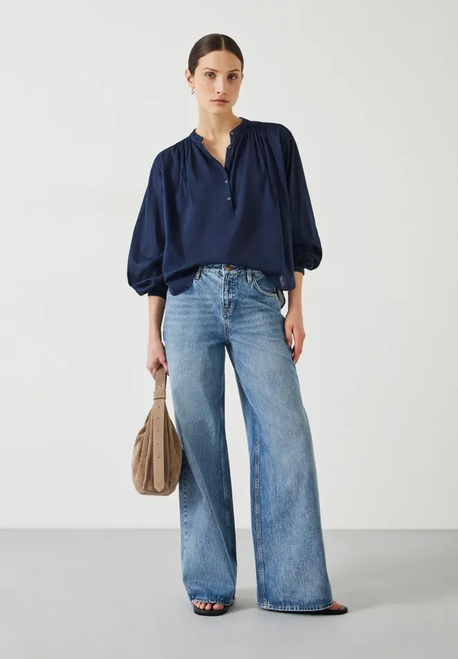Hush Shirts and Blouses Women Lhea Oversized Gather Detail Blouse Navy
