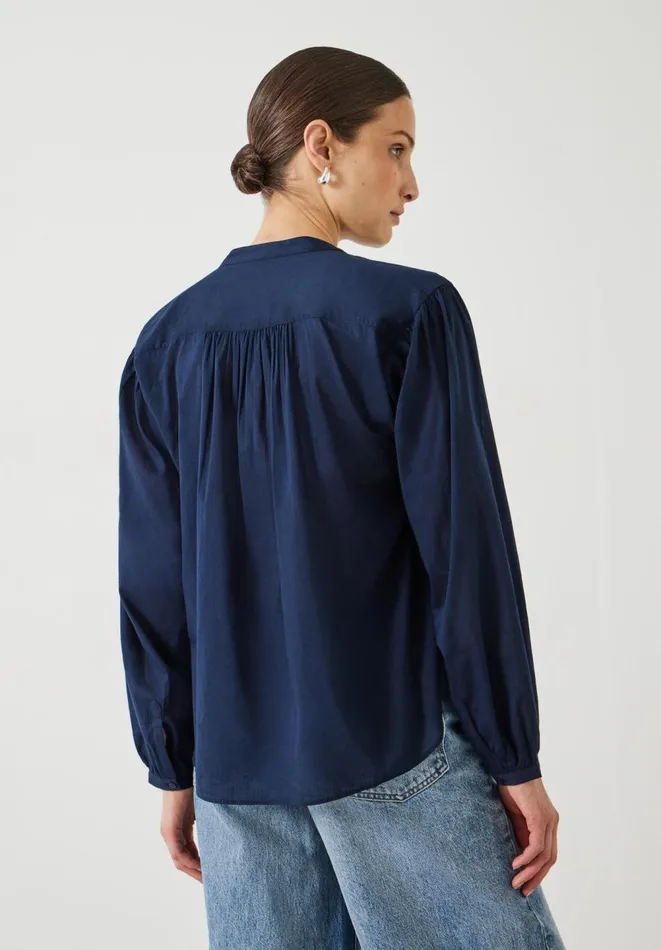 Hush Shirts and Blouses Women Lhea Oversized Gather Detail Blouse Navy
