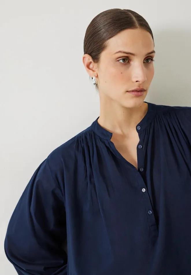 Hush Shirts and Blouses Women Lhea Oversized Gather Detail Blouse Navy