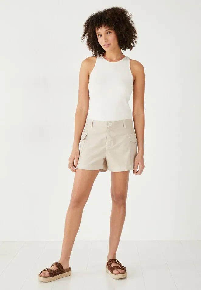 Hush Shorts Women Cassie Cargo Shorts Coffee