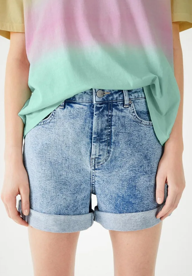Hush Shorts Women High Waist Denim Shorts Authentic Light Wash Hush Shorts Women High Waist Denim Shorts Authentic Light Wash