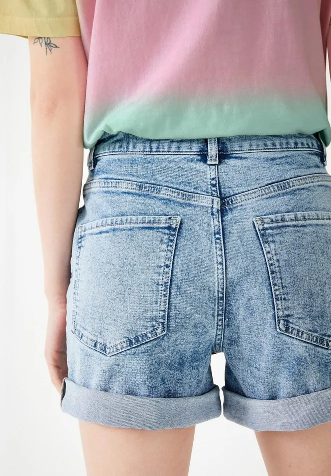 Hush Shorts Women High Waist Denim Shorts Authentic Light Wash Hush Shorts Women High Waist Denim Shorts Authentic Light Wash