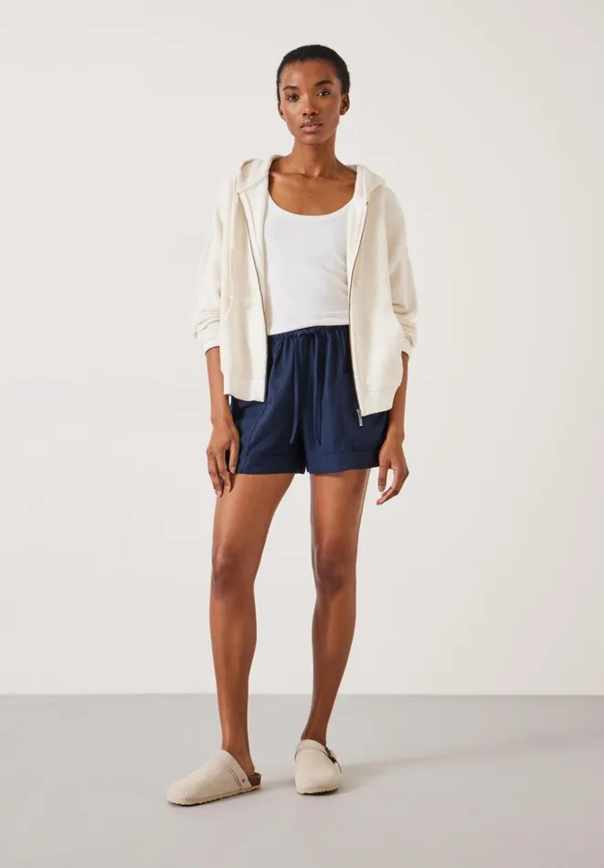 Hush Shorts Women Nova Linen Cargo Short Midnight Navy