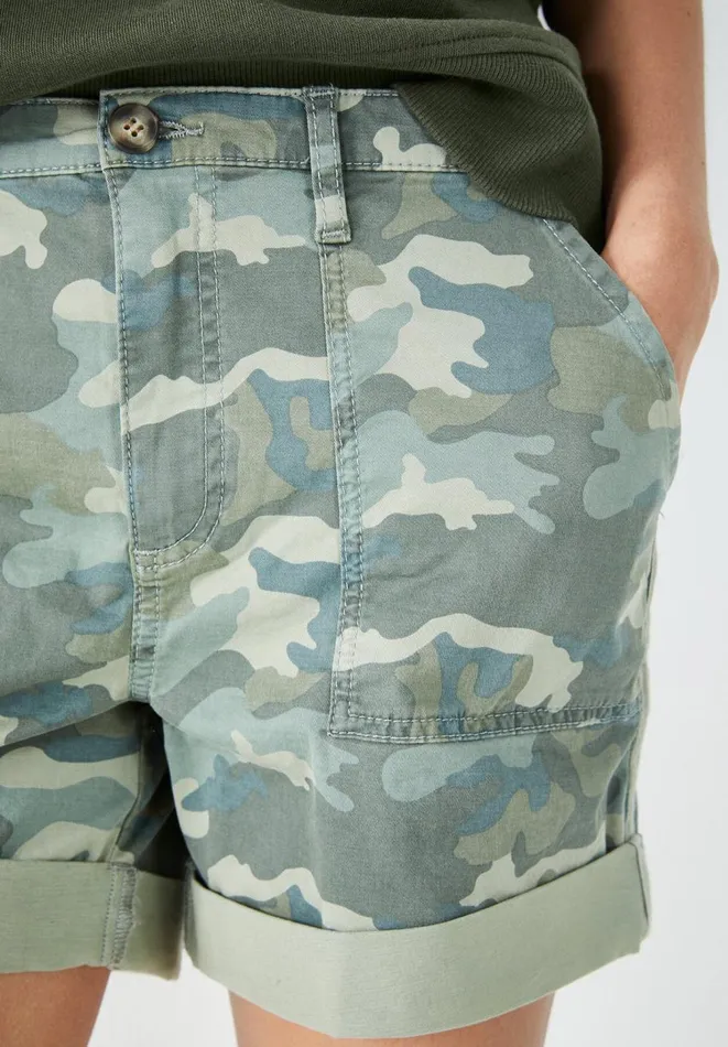 Hush Shorts Women StretchCotton Chino Shorts Camo Hush Shorts Women StretchCotton Chino Shorts Camo