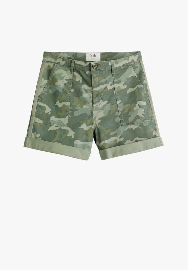 Hush Shorts Women StretchCotton Chino Shorts Camo Hush Shorts Women StretchCotton Chino Shorts Camo