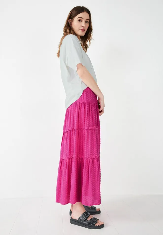Hush Skirts Women Branwen Pintucked Maxi Skirt Fuchsia
