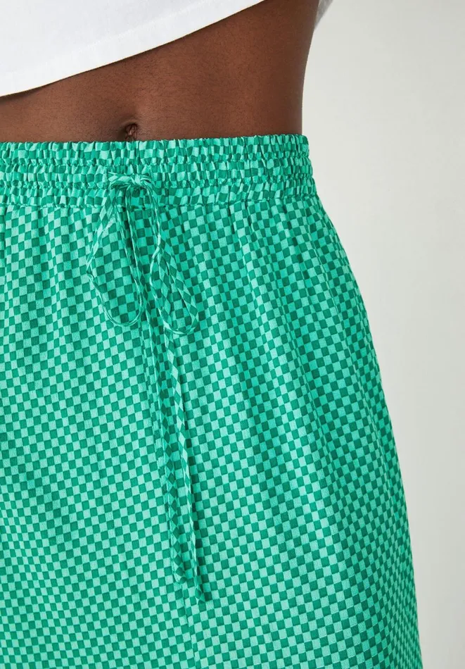 Hush Skirts Women Saskia Split Midi Skirt Mini Checkerboard Green