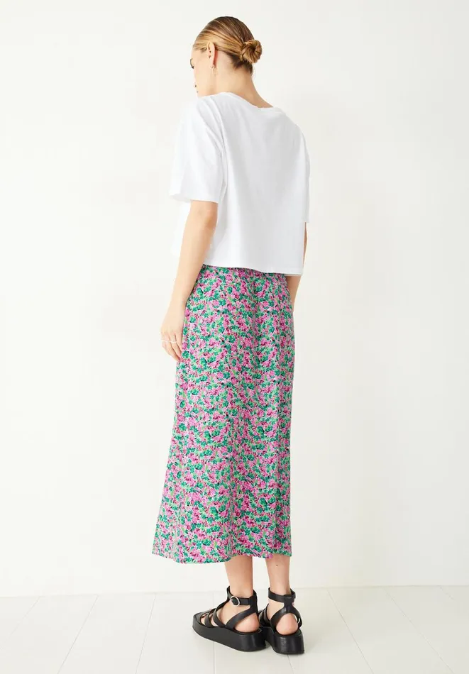 Hush Skirts Women Tammy Midi Skirt Watercolour Floral Pinkgreen Hush Skirts Women Tammy Midi Skirt Watercolour Floral Pinkgreen