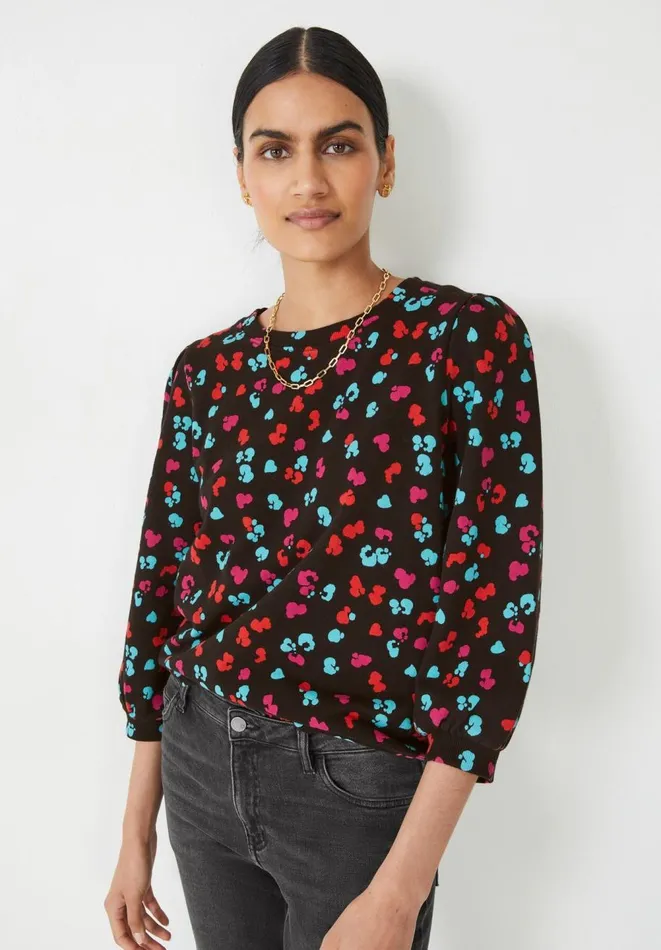 Hush Sweatshirts and Hoodies Women Kendall Printed Sweatshirt Floral Heart Blackmulti